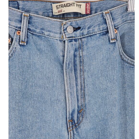 Levi’s 505 Men’s Straight Fit Jeans Light Wash 34x32 100% Cotton - Picture 4 of 10